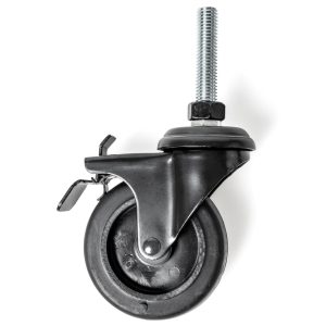 3" Single Caster Wheel With Brake, Black